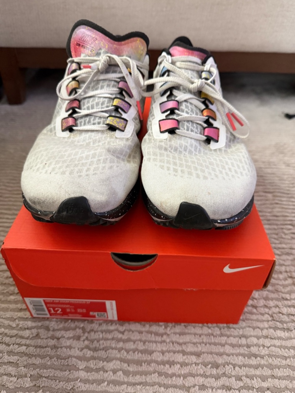 Nike Air Zoom Pegasus 37 'Paint Splatter' Running Shoes CZ7864 100 Men's Sz 12